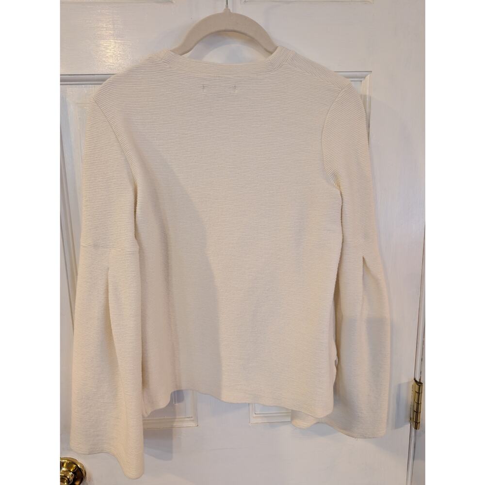 Madewell | Cream Ribbed Bell Sleeve Sweater | XS - Picture 2 of 7